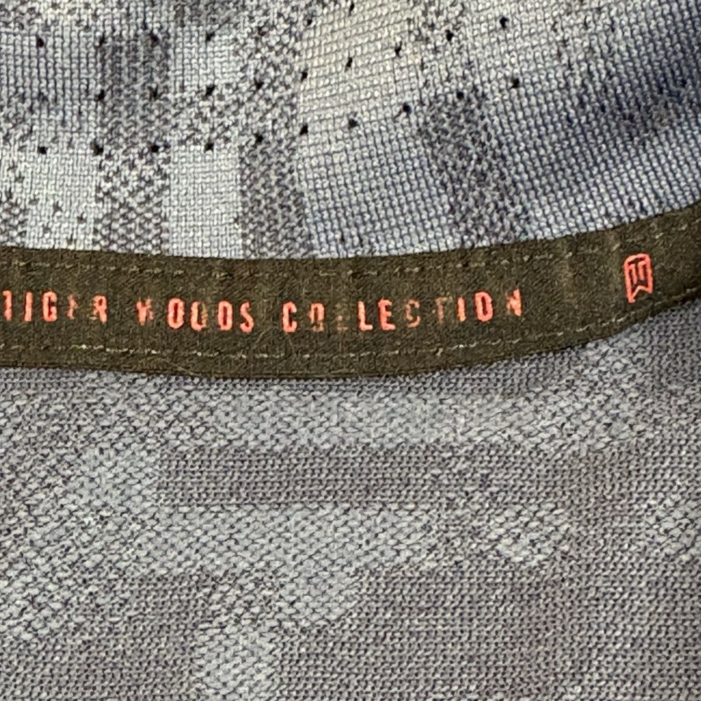 Nike Tiger Woods Dri-FIT Golf Polo Mens L‎ Blue Digital Camo Short Sleeve - Picture 5 of 13